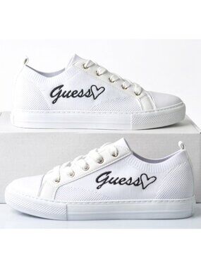 New! Size: 6.5 Women | Guess Women Laidie Knit Low-Top - White